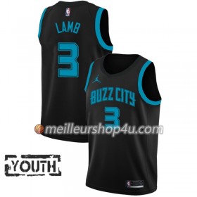 Maillot Basket Enfant Charlotte Hornets Jeremy Lamb 3 2018-19 Jordan Brand City Edition Noir Swingman